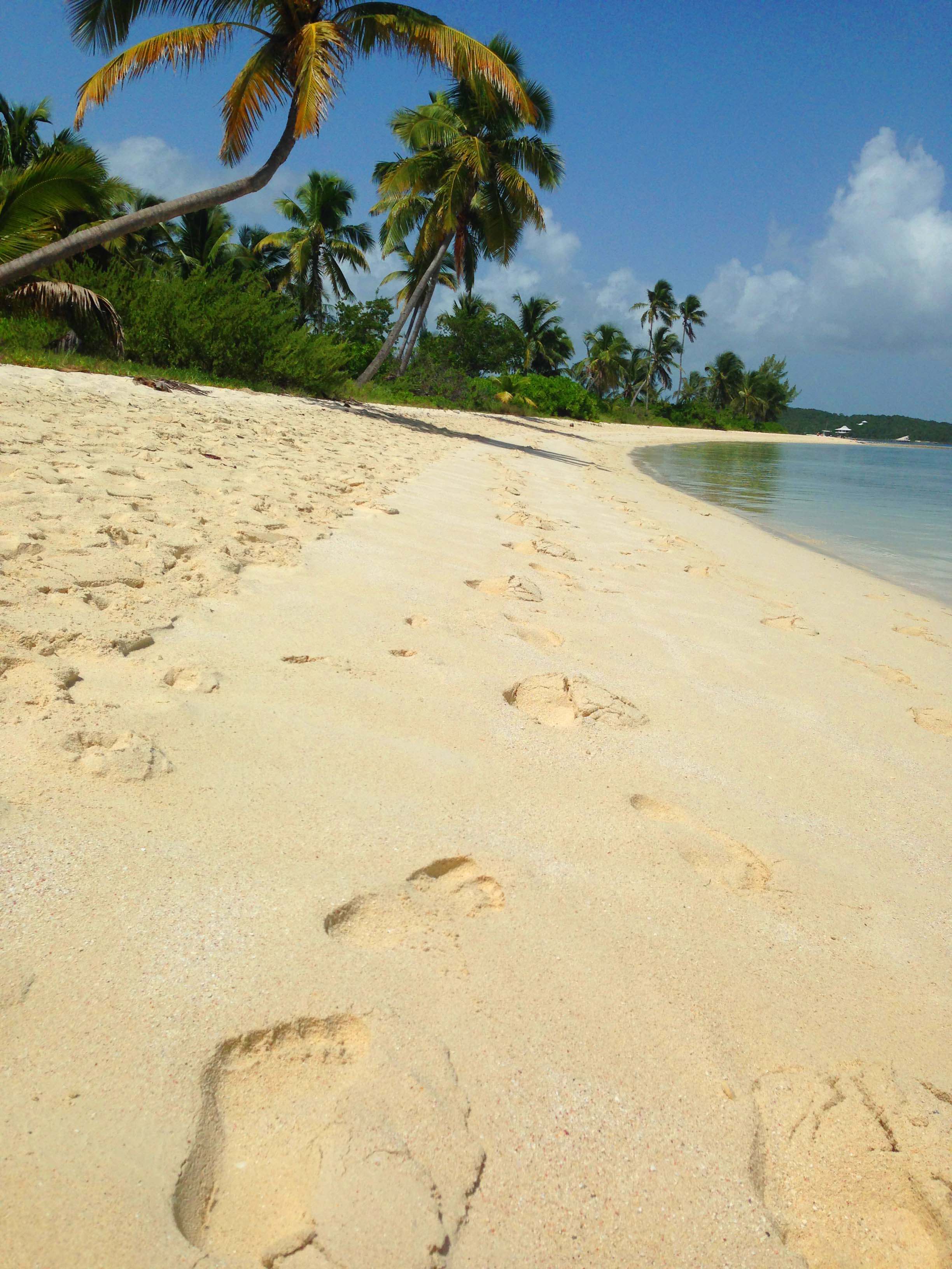 Footprints at Tahiti Beach, Elbow Cay, Abacos, Bahamas